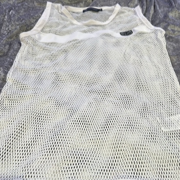 White mesh TOF sleeveless extra large - Picture 3 of 4